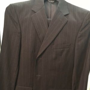 Jos A. Banks Mens Grey w/White Stripes Signature